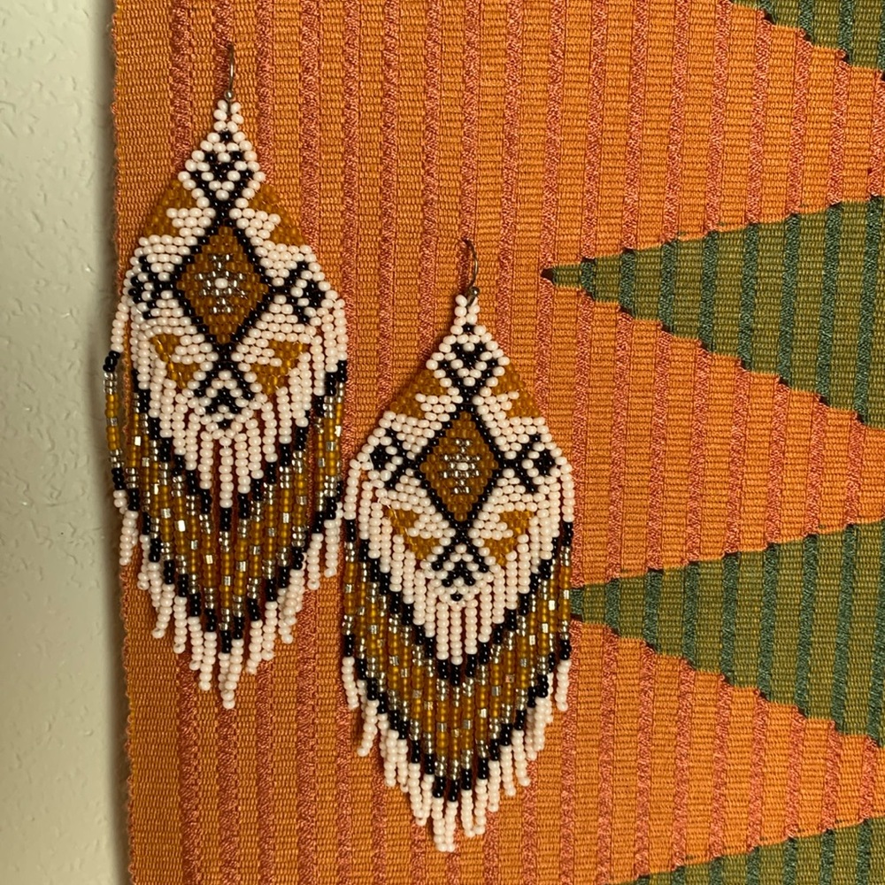 Seed bead earrings
